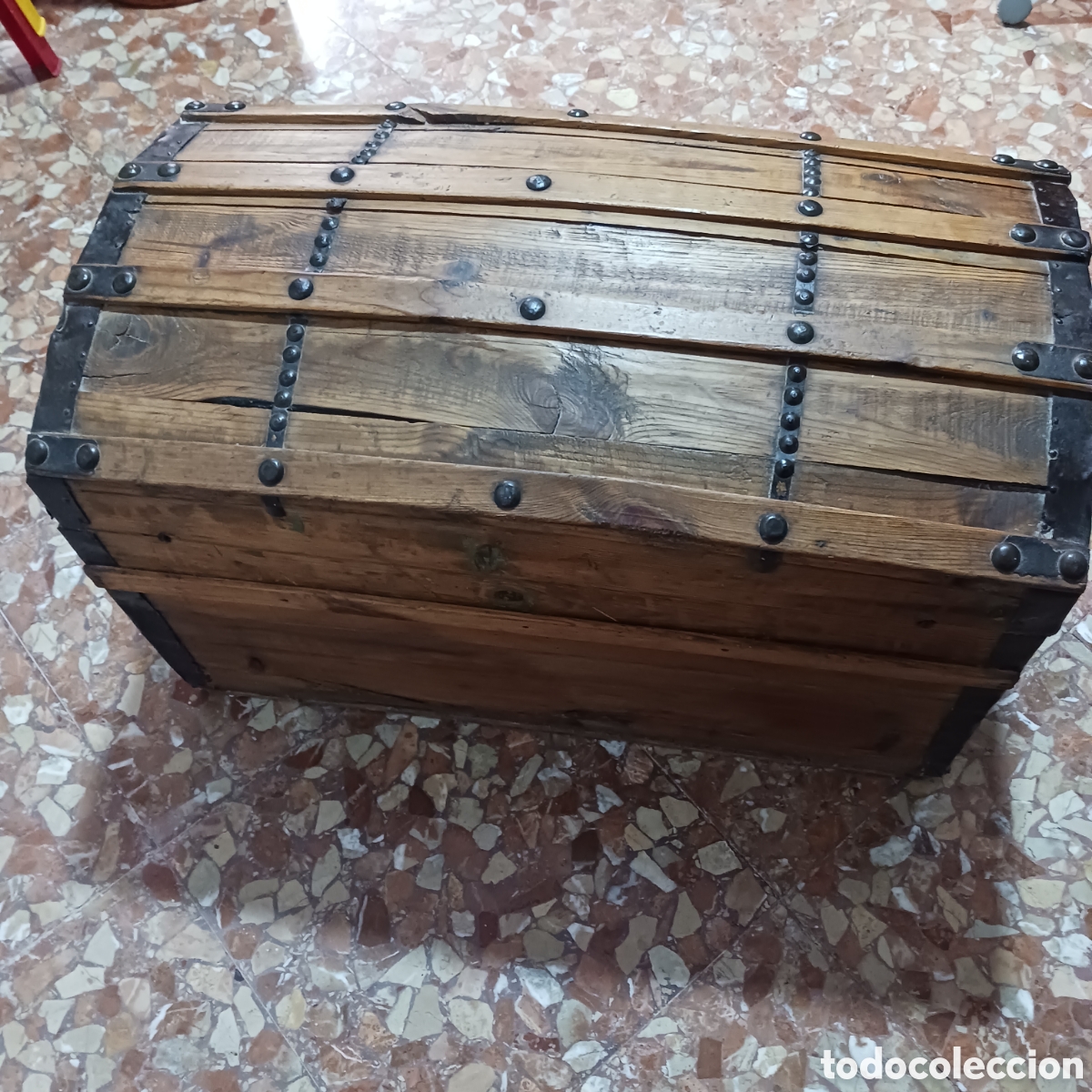 Antig&uuml;edades: Antiguo ba&uacute;l de madera y forja - Foto 7