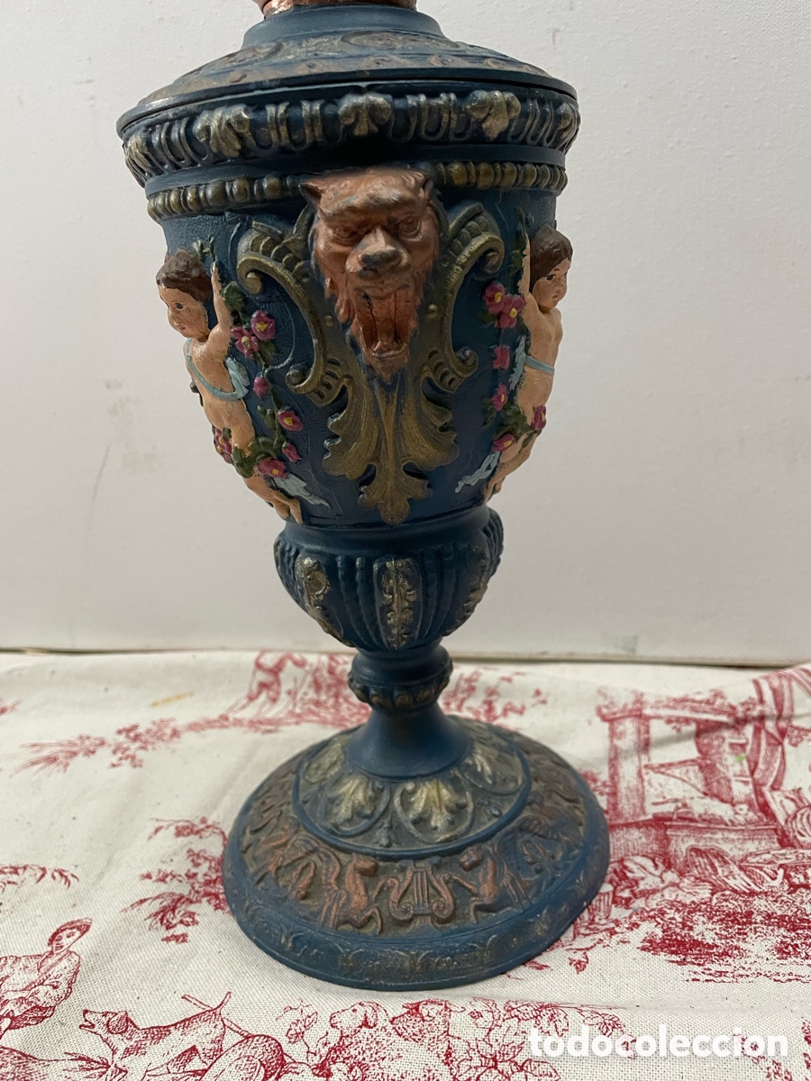 Antig&uuml;edades: ANTIGUO QUINQU&Eacute; MUY DECORADO - Foto 5