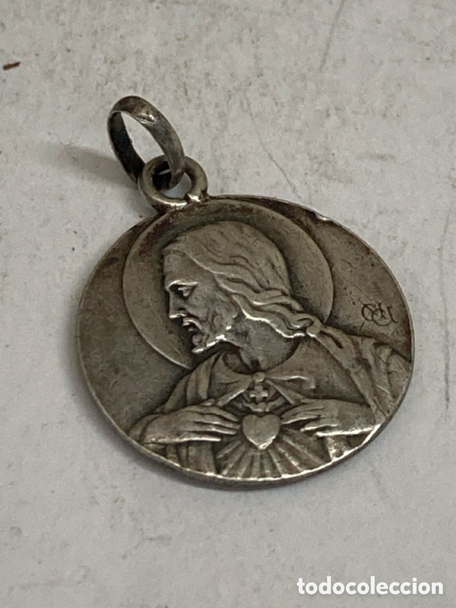 Antig&uuml;edades: Medalla de plata religiosa C405 - Foto 1