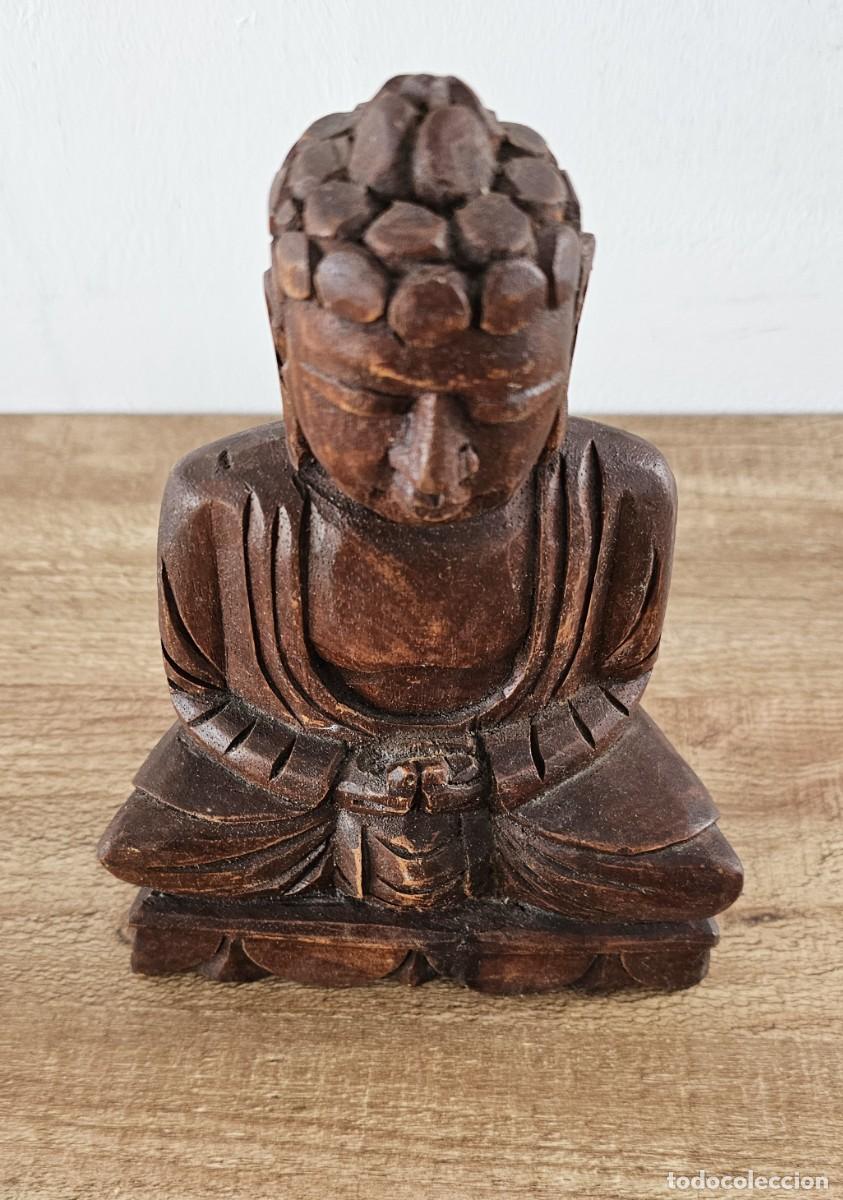 Antig&uuml;edades: BUDA tallado en madera - Foto 3