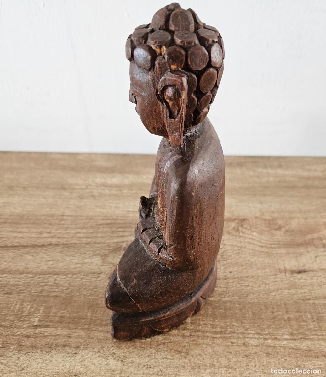 Antig&uuml;edades: BUDA tallado en madera - Foto 4
