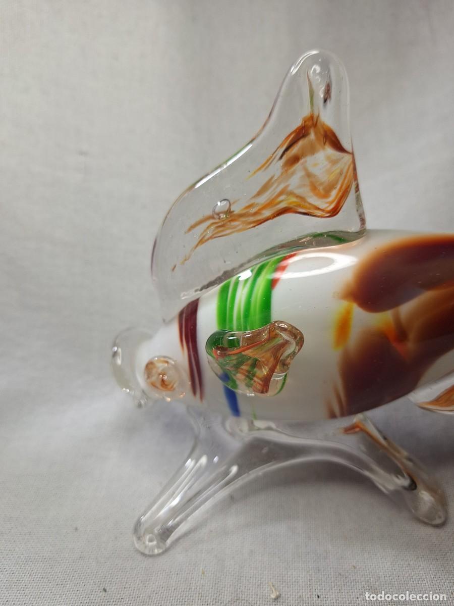 Antig&uuml;edades: Bonito pez en cristal de Murano - Foto 3