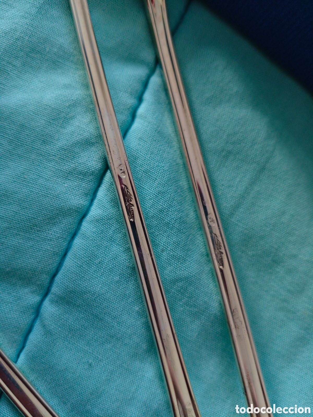 Antig&uuml;edades: 5 cucharas duran joyeros plata - Foto 5