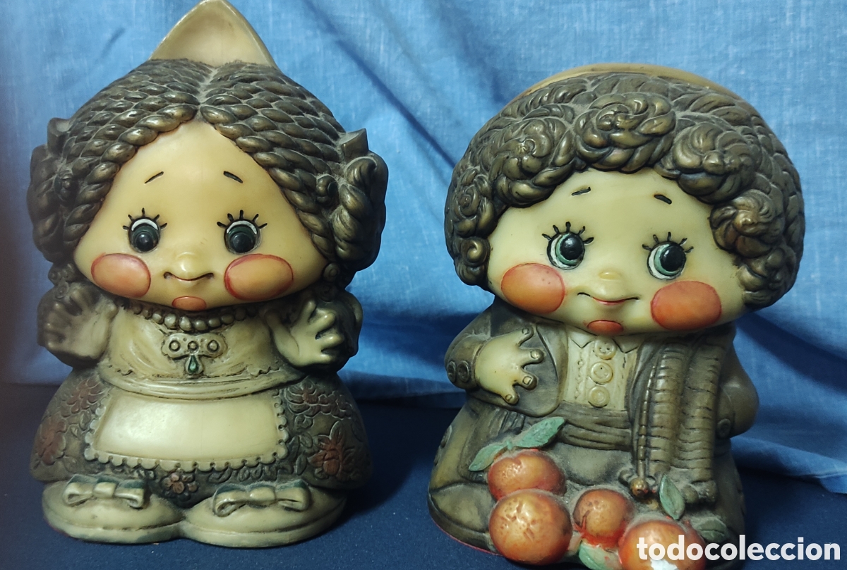 Antig&uuml;edades: Pareja de figuras falleras valencianas - Foto 1