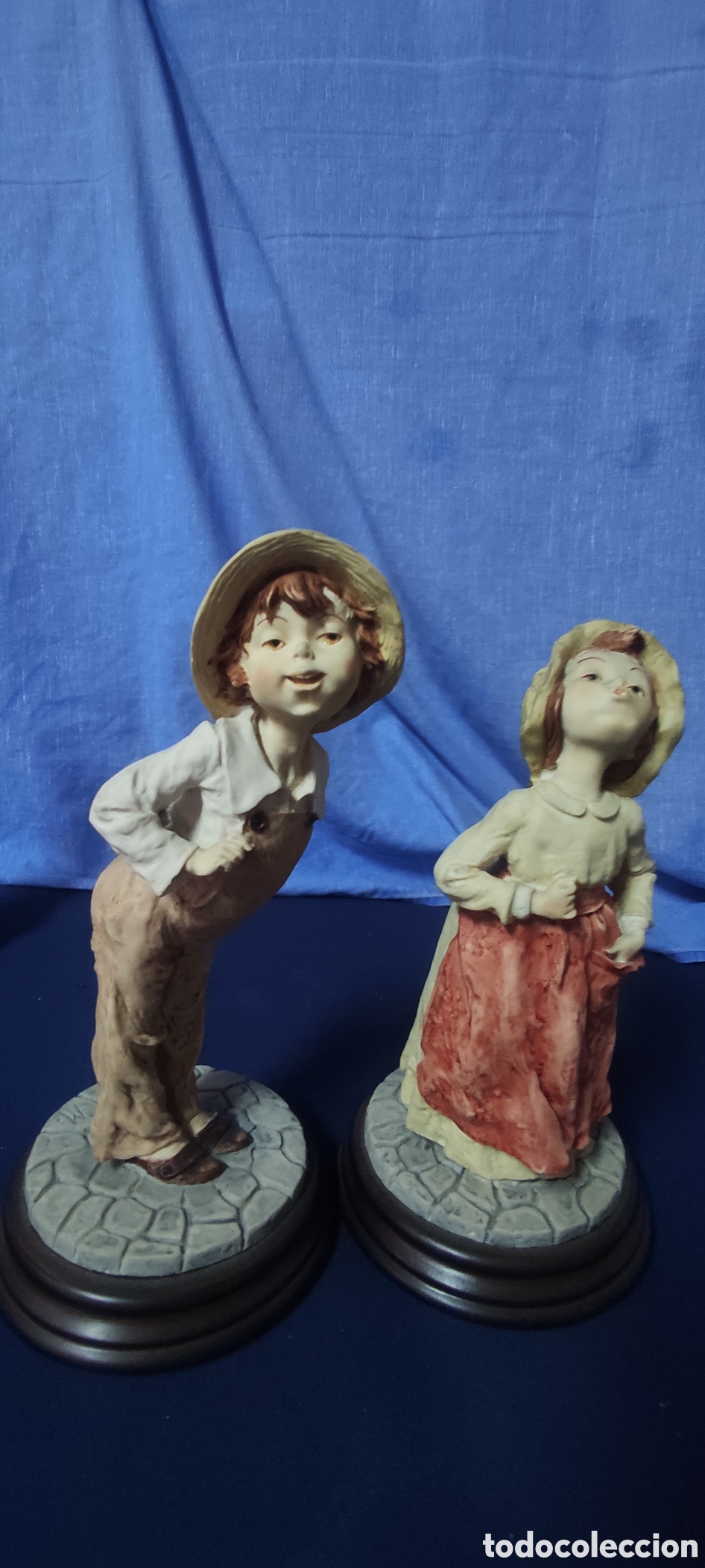 Antig&uuml;edades: Pareja de figuras de marmolina - Foto 7