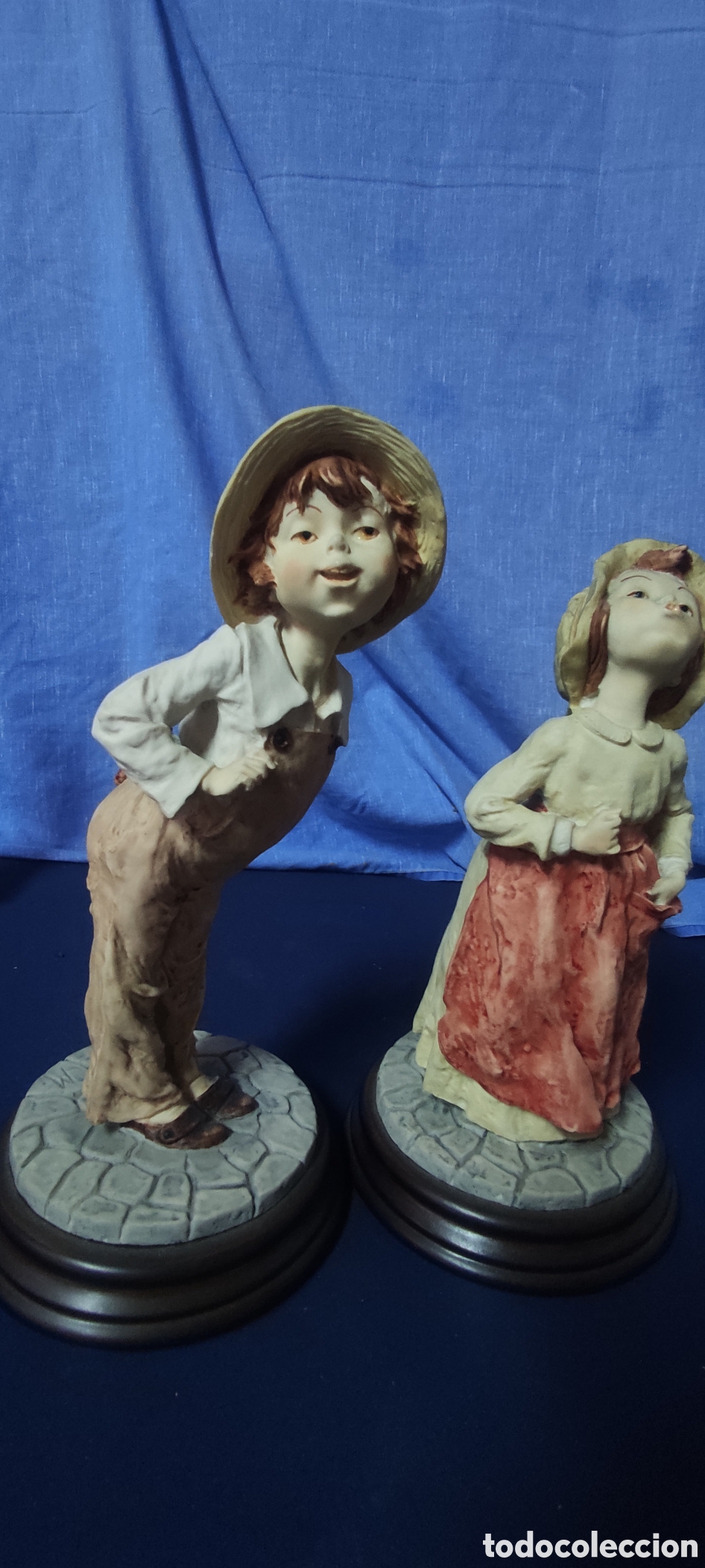 Antig&uuml;edades: Pareja de figuras de marmolina - Foto 10