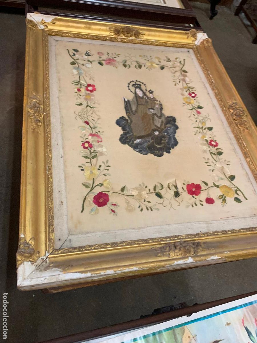 Antig&uuml;edades: Virgen del Carmen realizada a mano - Foto 1