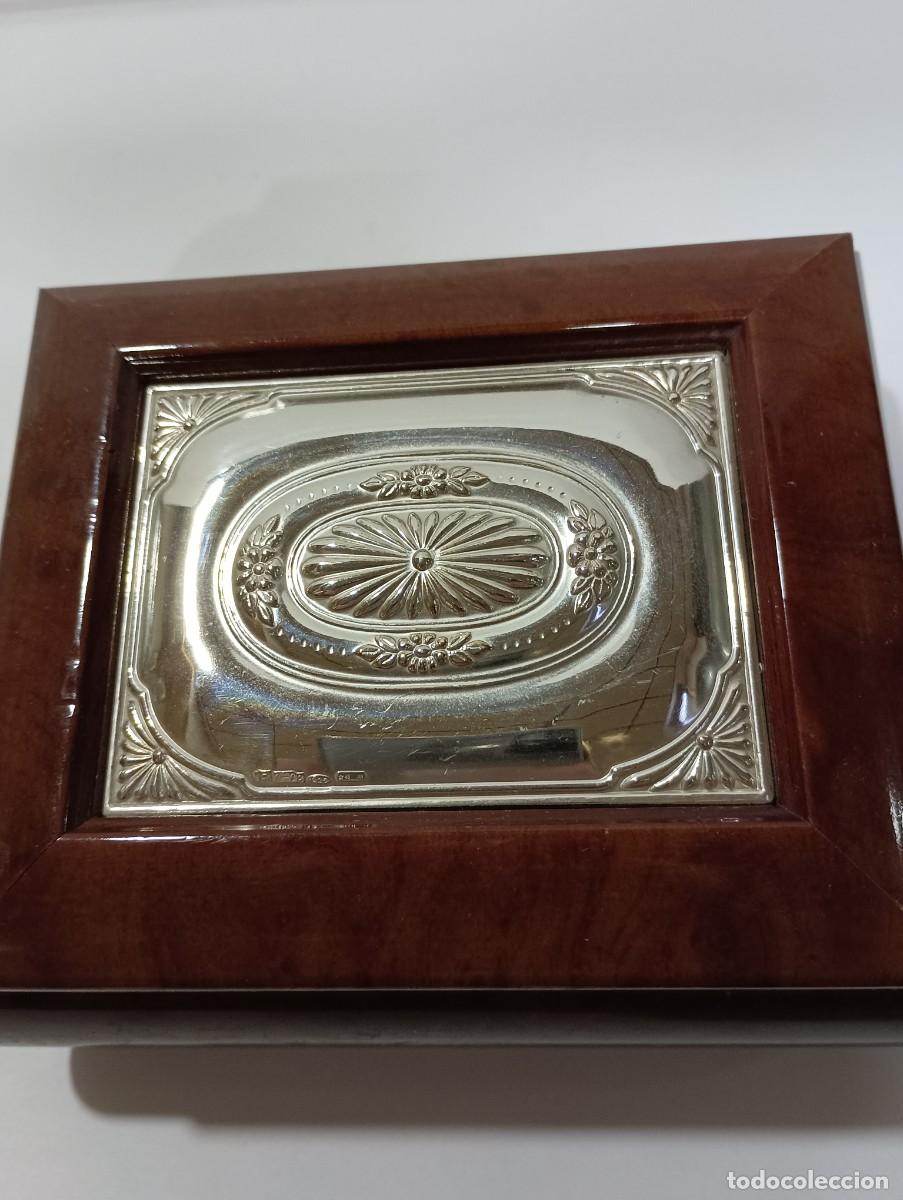Antig&uuml;edades: CAJA JOYERO DE PLATA DE 925 Y MADERA - Foto 2