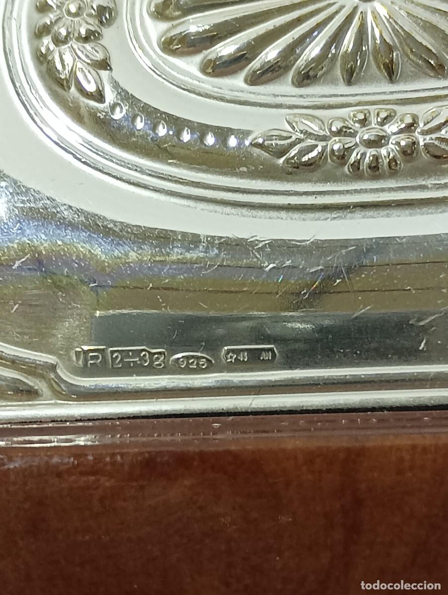 Antig&uuml;edades: CAJA JOYERO DE PLATA DE 925 Y MADERA - Foto 3