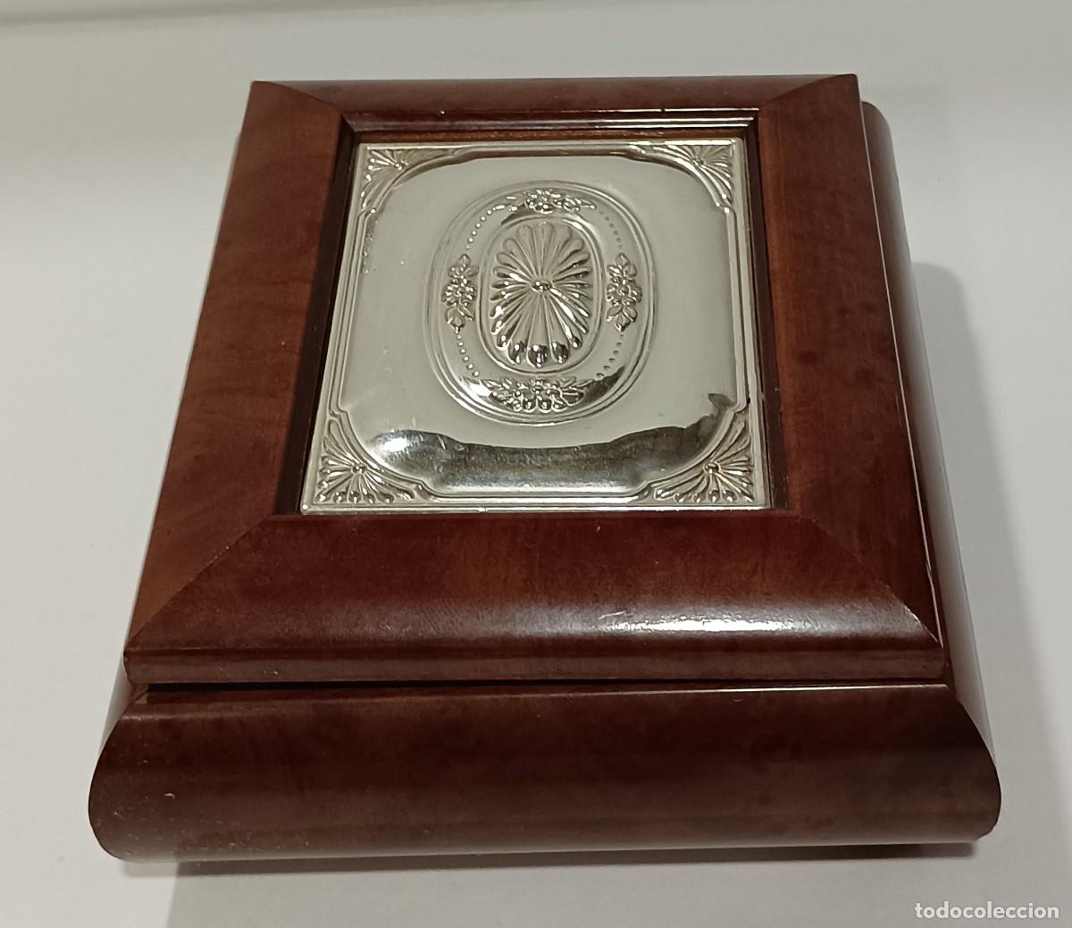 Antig&uuml;edades: CAJA JOYERO DE PLATA DE 925 Y MADERA - Foto 5