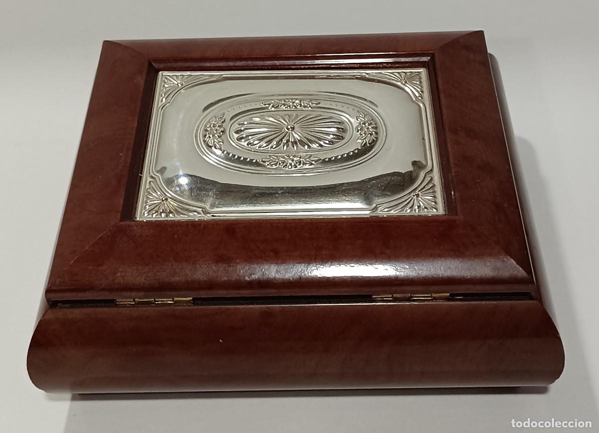 Antig&uuml;edades: CAJA JOYERO DE PLATA DE 925 Y MADERA - Foto 6