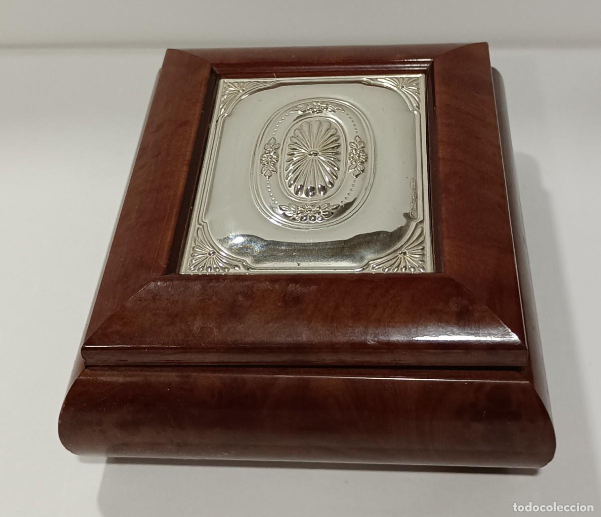 Antig&uuml;edades: CAJA JOYERO DE PLATA DE 925 Y MADERA - Foto 7