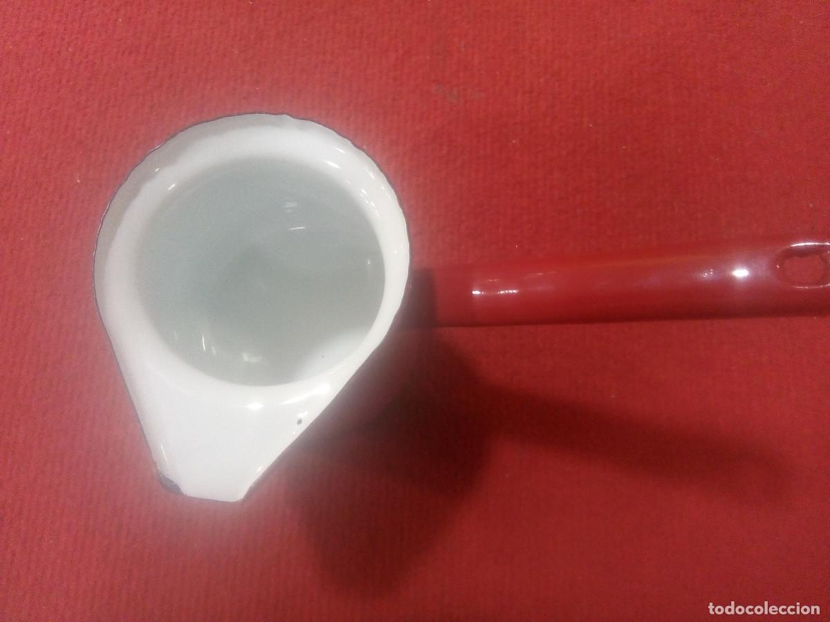 Antig&uuml;edades: CAZO HERBIDOR CHOCOLATERA ESMALTADO - Foto 1