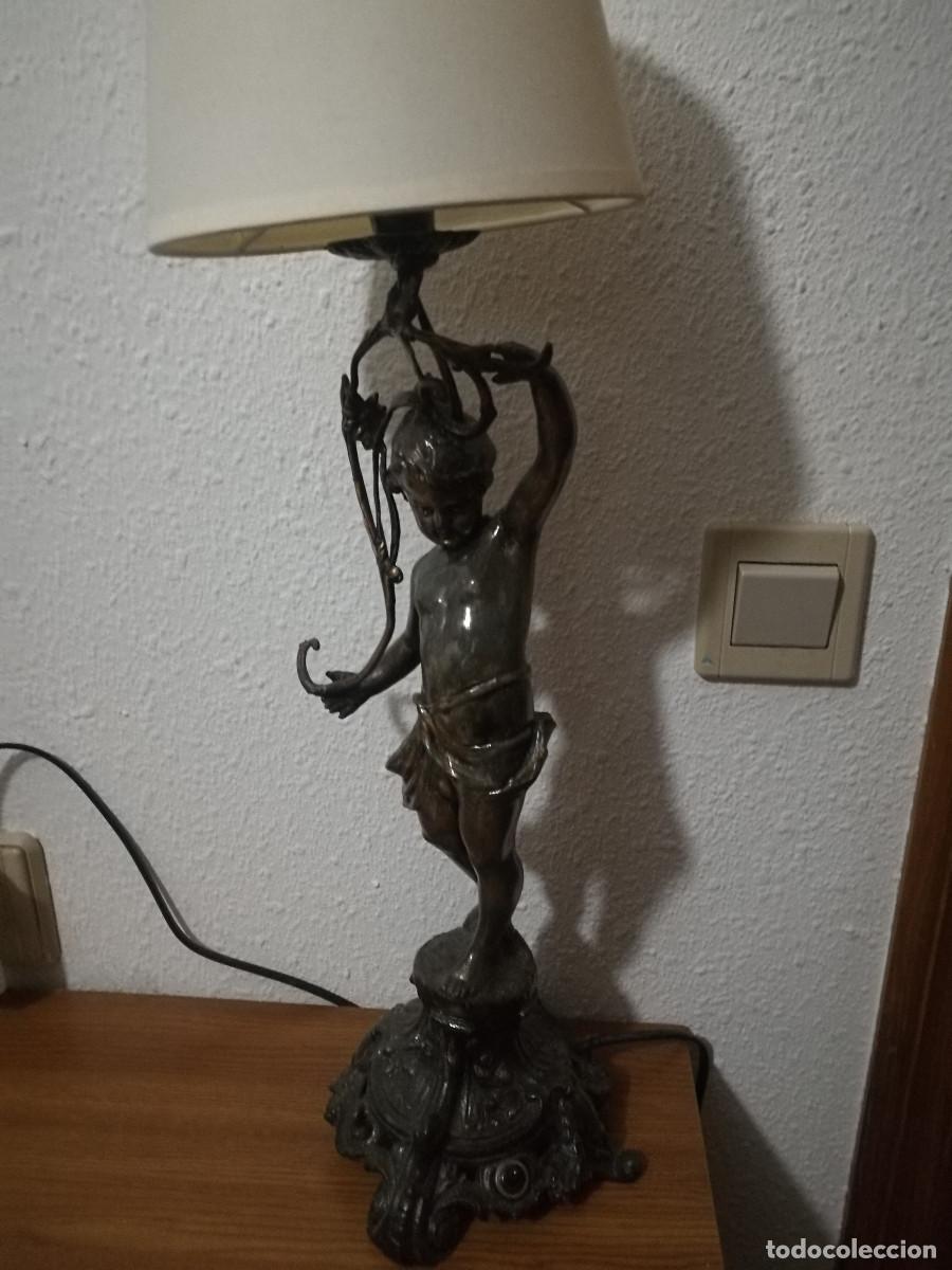 Antig&uuml;edades: LAMPARA VINTAGE BRONCE - Foto 1