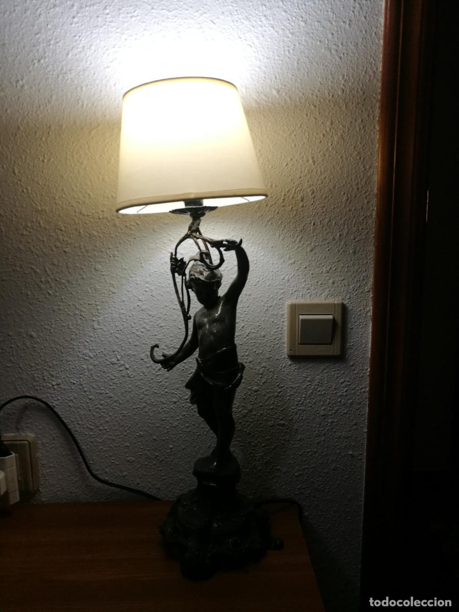 Antig&uuml;edades: LAMPARA VINTAGE BRONCE - Foto 2