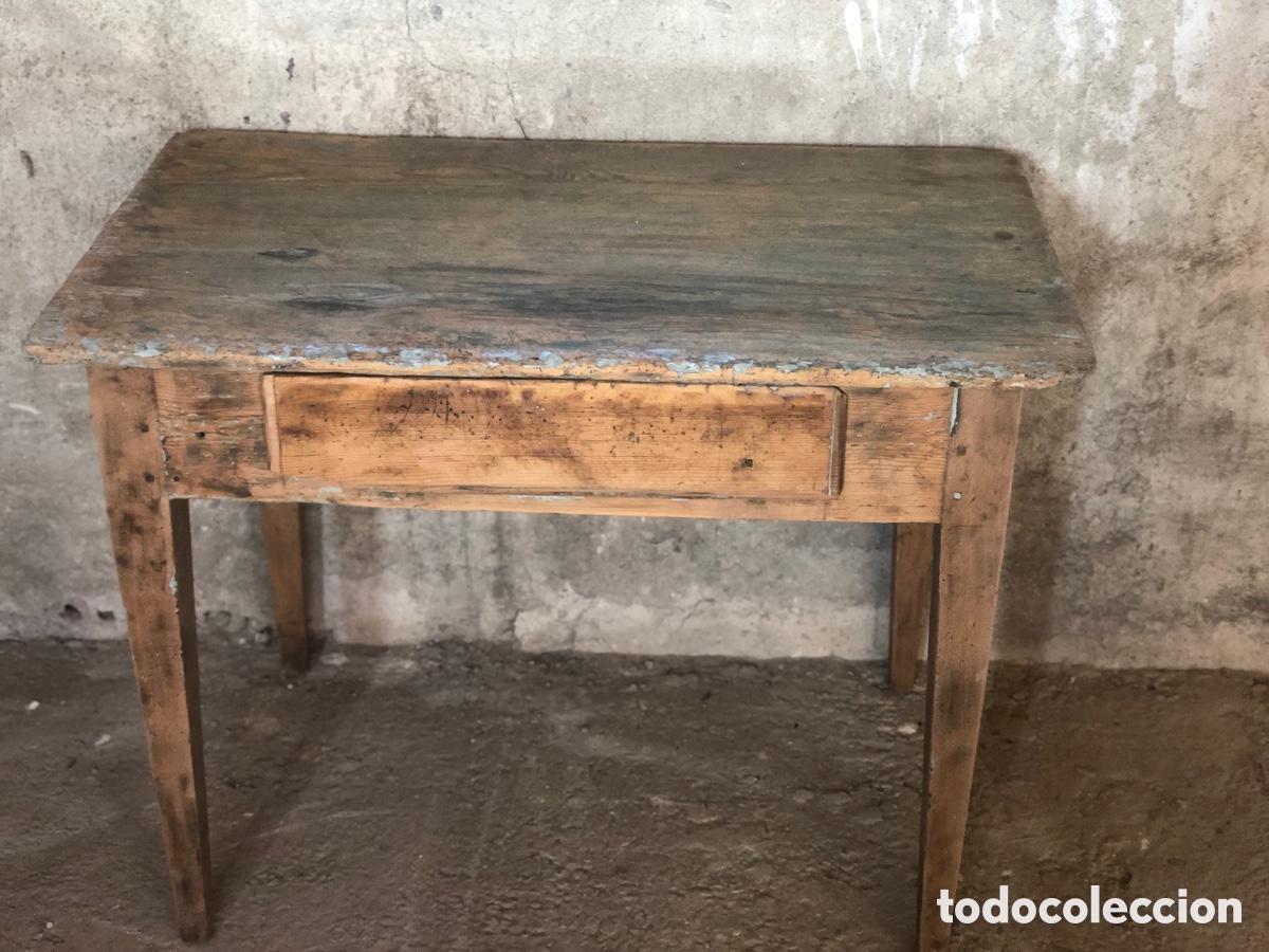 Antig&uuml;edades: ANTIGUA MESA TOCINERA ESCRITORIO DE MADERA - Foto 1