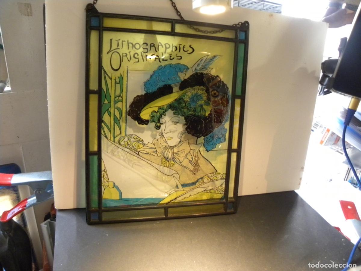 Antig&uuml;edades: CRISTAL PINTADO 27X22 CMS - Foto 1