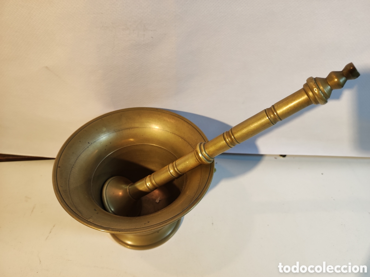 Antig&uuml;edades: Almirez liso antiguo siglo XIX - Foto 2