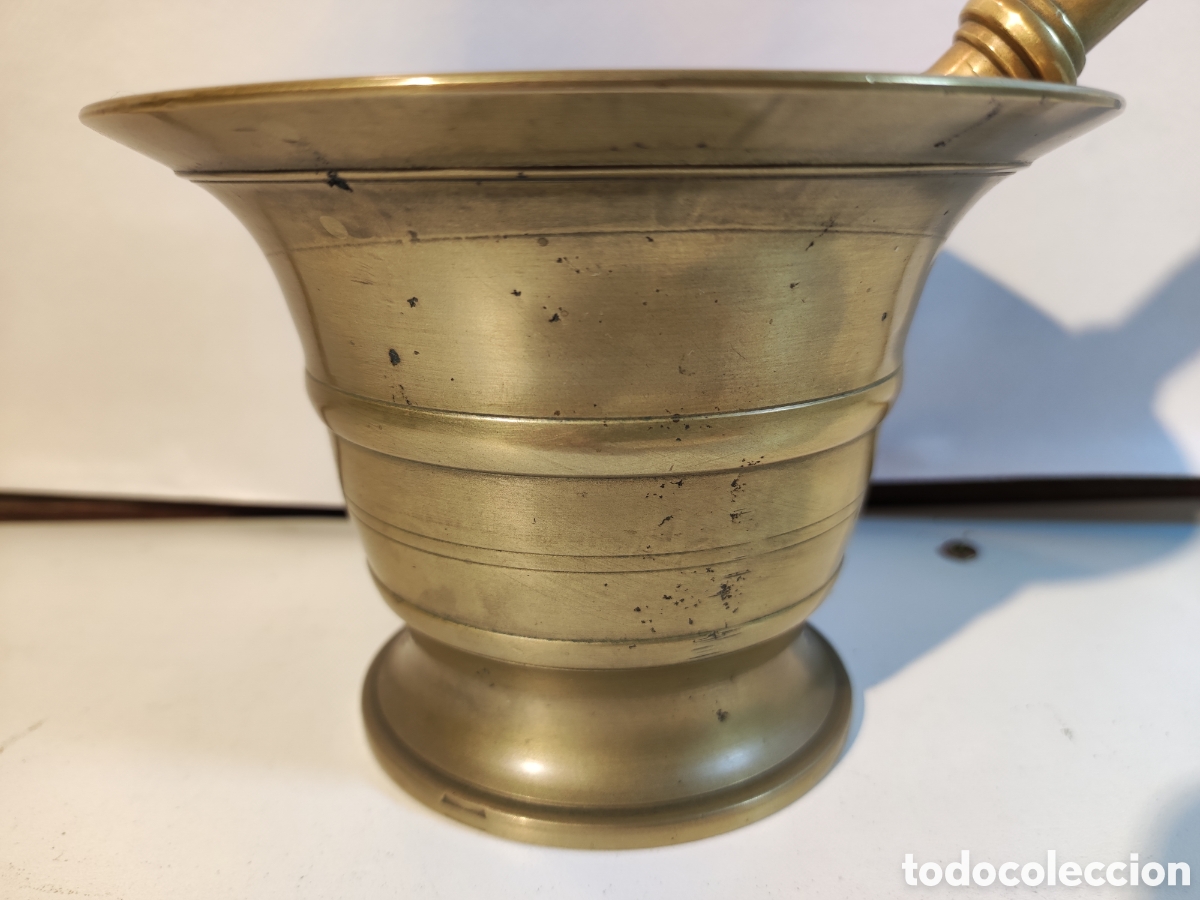 Antig&uuml;edades: Almirez liso antiguo siglo XIX - Foto 3