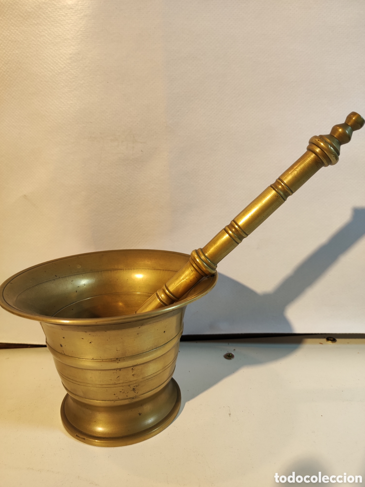 Antig&uuml;edades: Almirez liso antiguo siglo XIX - Foto 4