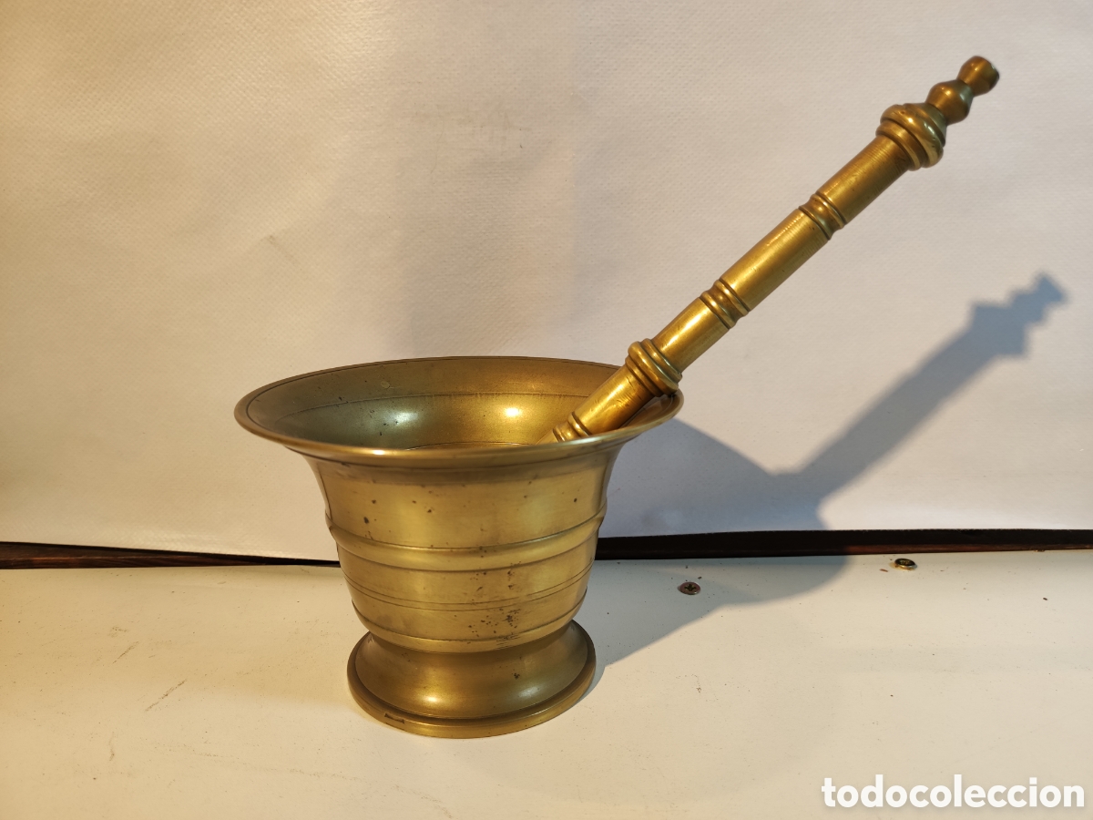 Antig&uuml;edades: Almirez liso antiguo siglo XIX - Foto 1