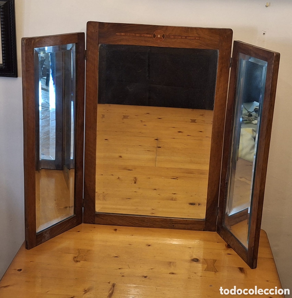 Antig&uuml;edades: Espejo Tocador Triptico - Foto 1