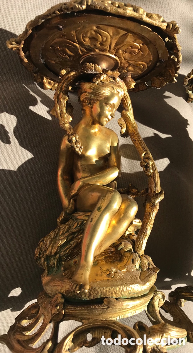 Antig&uuml;edades: Figuras bronce, centro de mesa - Foto 4