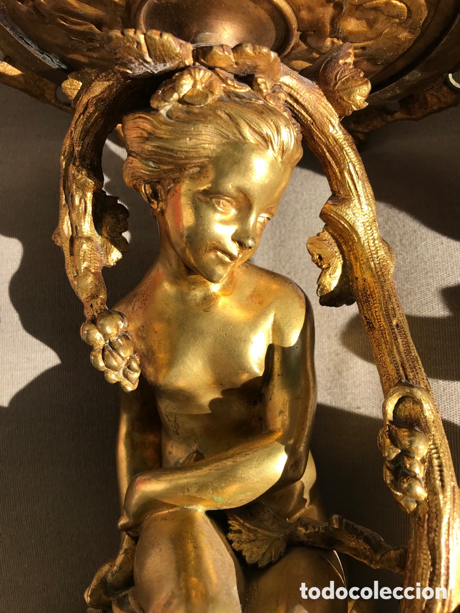 Antig&uuml;edades: Figuras bronce, centro de mesa - Foto 5
