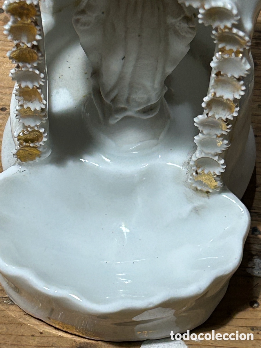 Antig&uuml;edades: Benditera imagen de la virgen - Foto 4