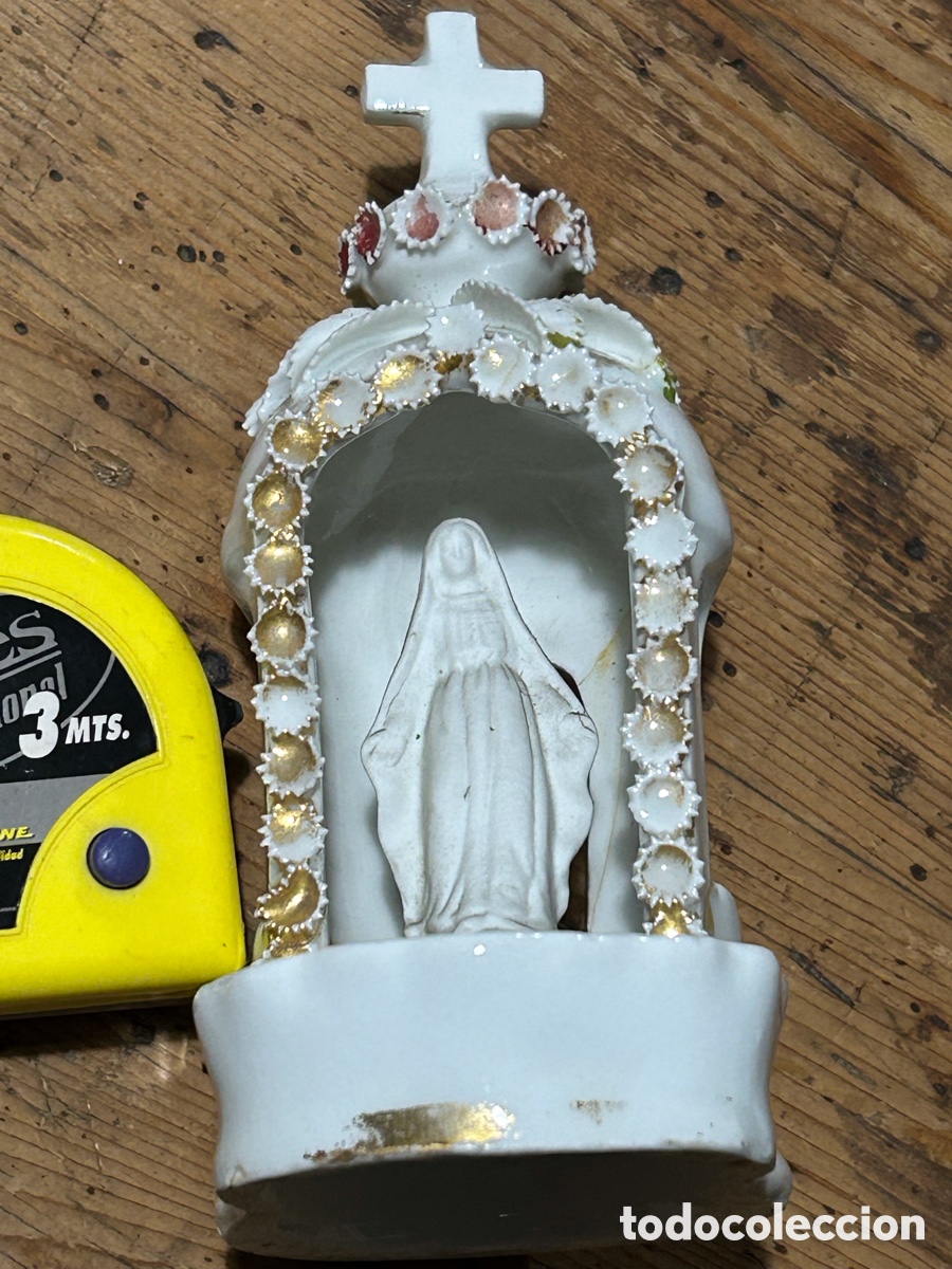 Antig&uuml;edades: Benditera imagen de la virgen - Foto 6