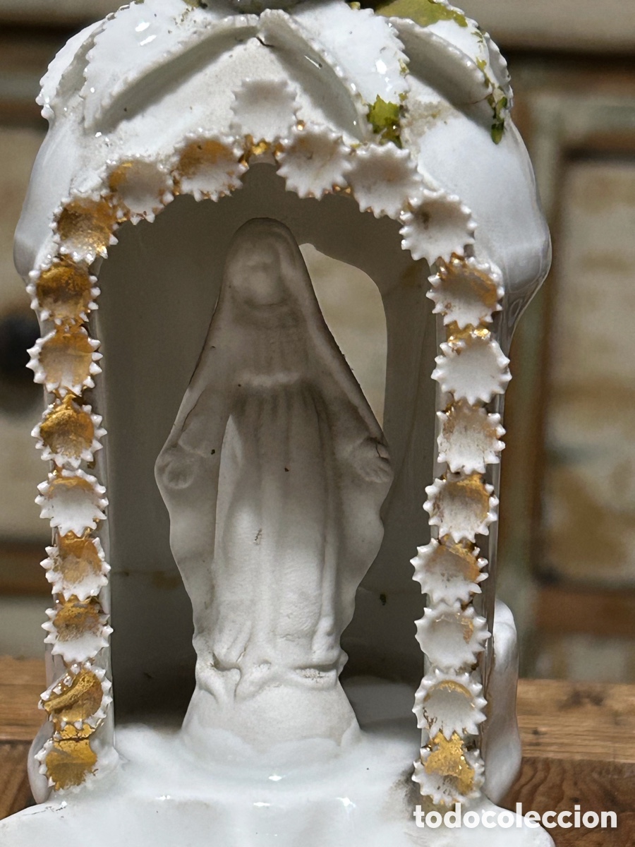 Antig&uuml;edades: Benditera imagen de la virgen - Foto 8