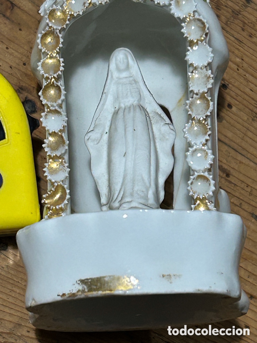 Antig&uuml;edades: Benditera imagen de la virgen - Foto 9