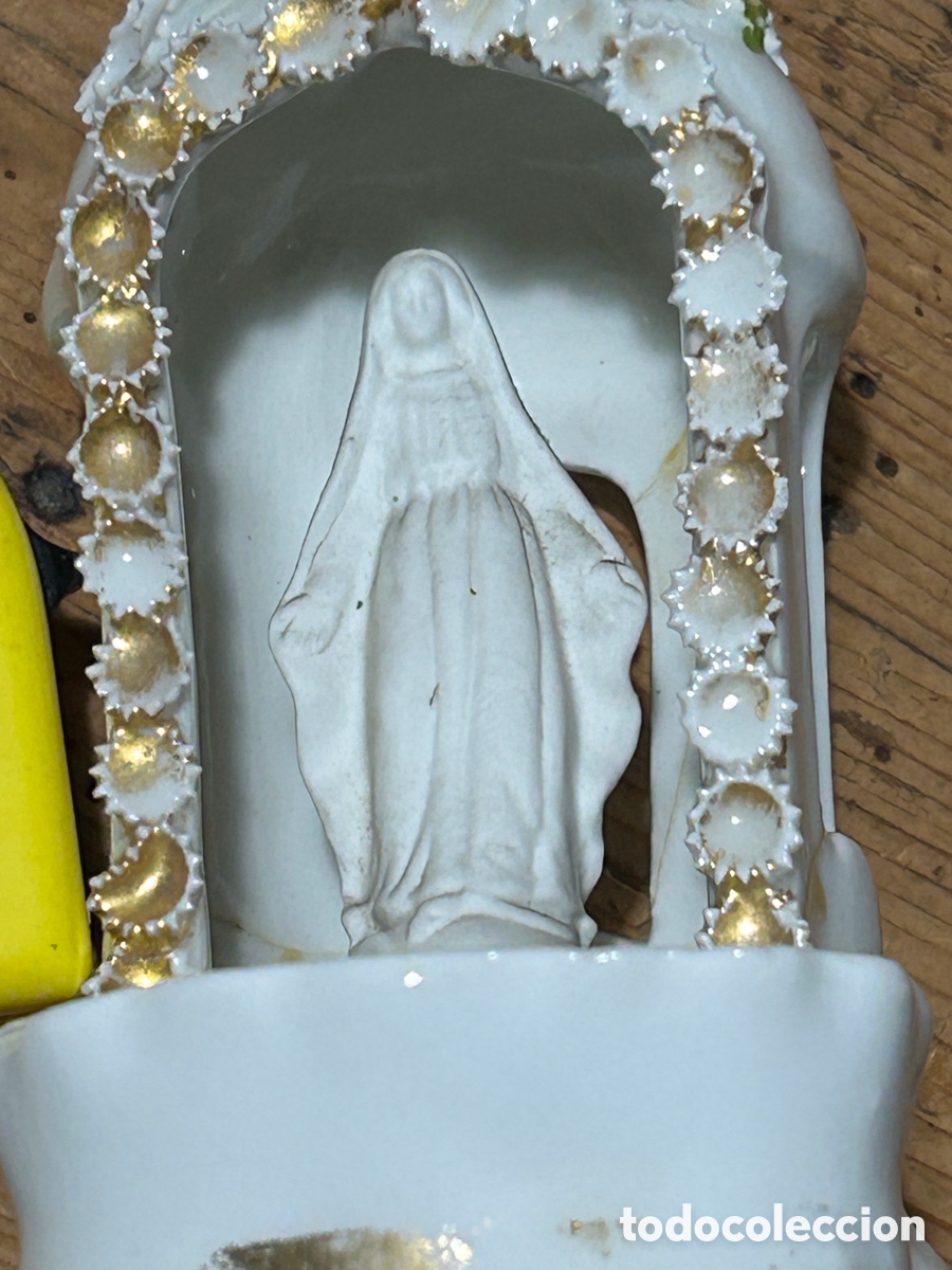 Antig&uuml;edades: Benditera imagen de la virgen - Foto 10