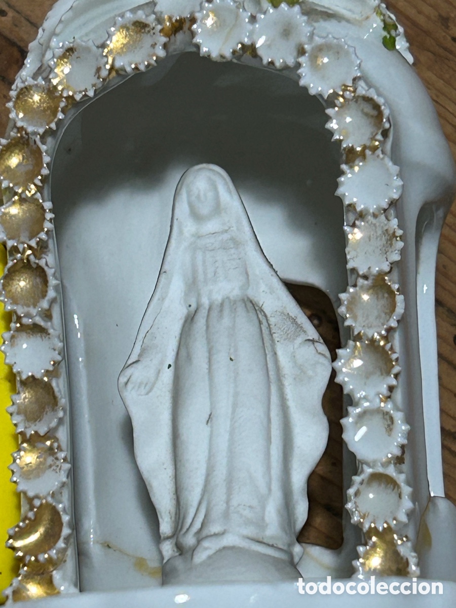 Antig&uuml;edades: Benditera imagen de la virgen - Foto 12