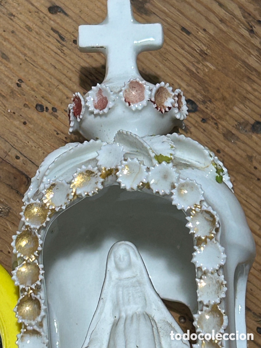Antig&uuml;edades: Benditera imagen de la virgen - Foto 13