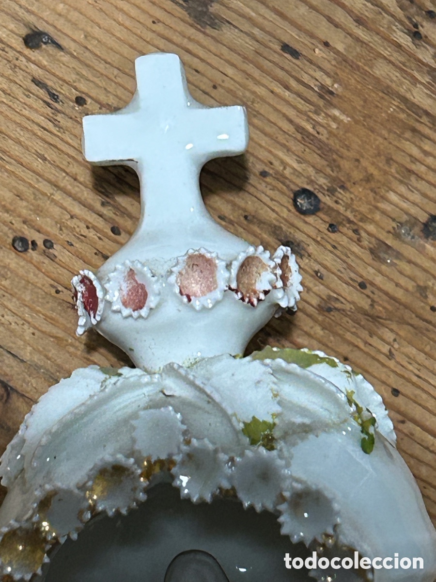 Antig&uuml;edades: Benditera imagen de la virgen - Foto 14