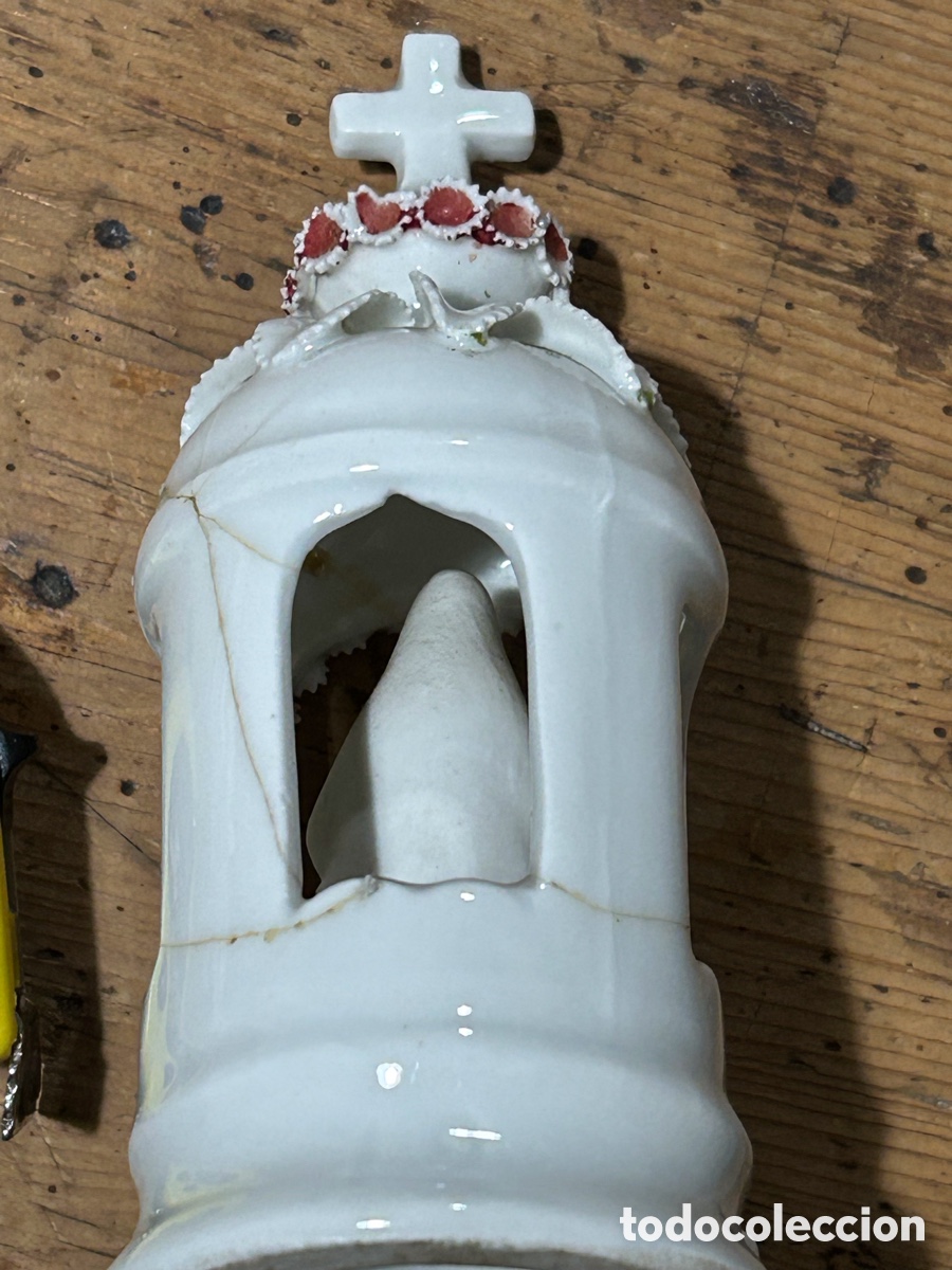 Antig&uuml;edades: Benditera imagen de la virgen - Foto 17