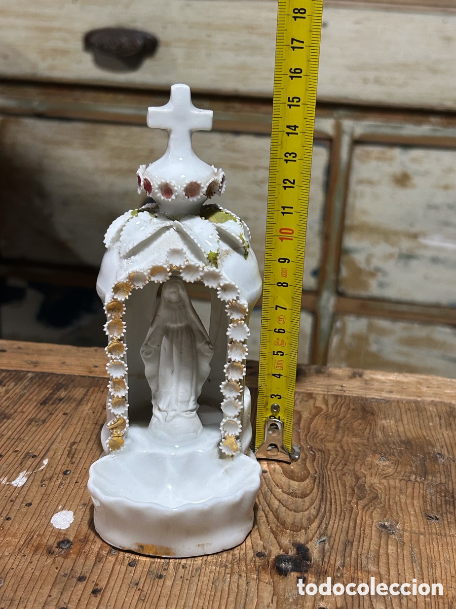 Antig&uuml;edades: Benditera imagen de la virgen - Foto 23