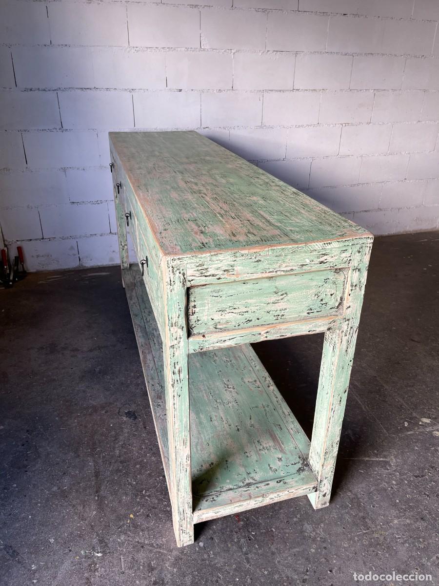 Antig&uuml;edades: consola madera maciza - Foto 8