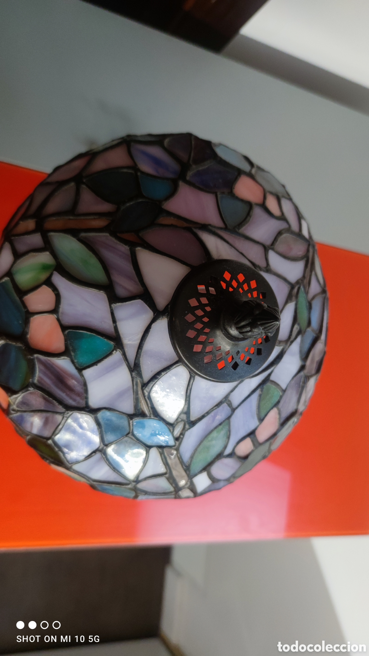 Antig&uuml;edades: LAMPARA CON CRISTALES DECORATIVOS - Foto 3
