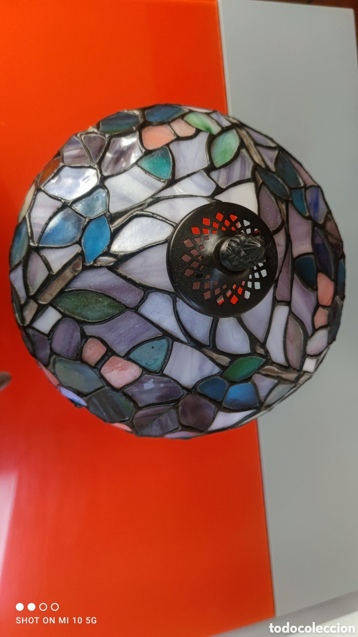 Antig&uuml;edades: LAMPARA CON CRISTALES DECORATIVOS - Foto 4