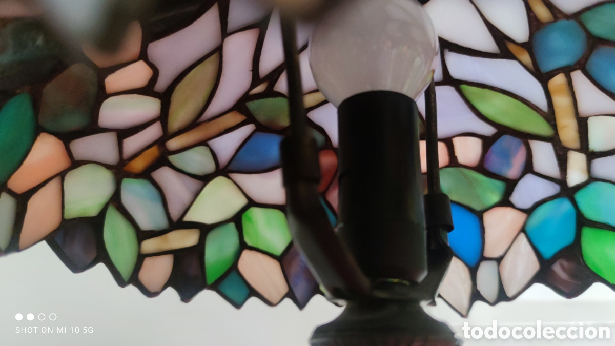 Antig&uuml;edades: LAMPARA CON CRISTALES DECORATIVOS - Foto 7