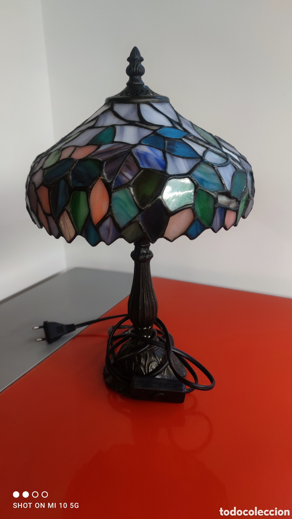 Antig&uuml;edades: LAMPARA CON CRISTALES DECORATIVOS - Foto 1