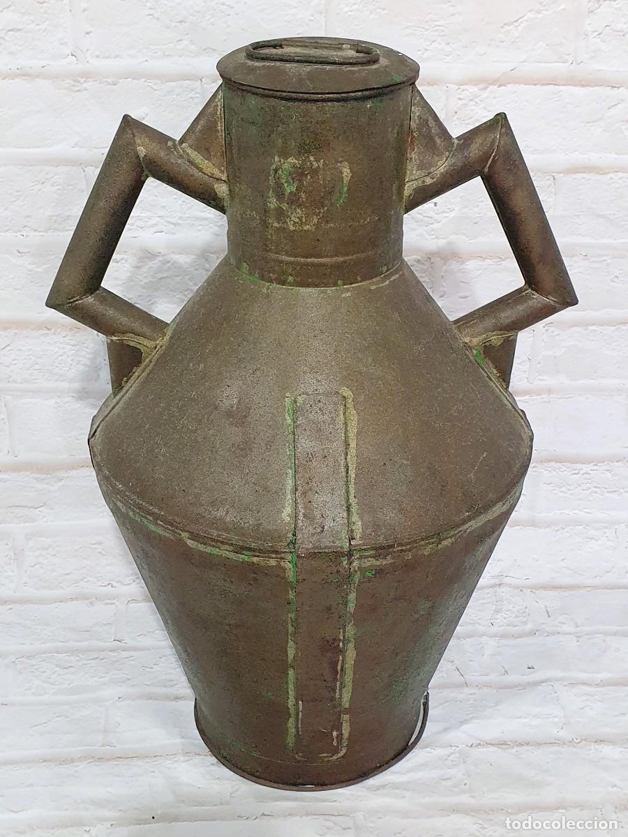 Antig&uuml;edades: Cantara aceitera de chapa - Foto 2