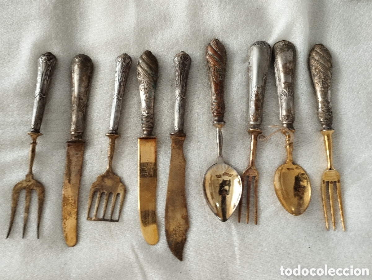 Antig&uuml;edades: Lote Cubiertos antiguos. - Foto 5