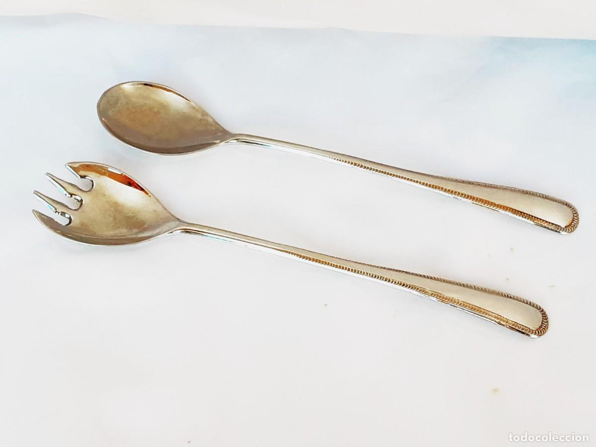 Antig&uuml;edades: CUBIERTOS ENSALADERA SILVER PLATED - Foto 1