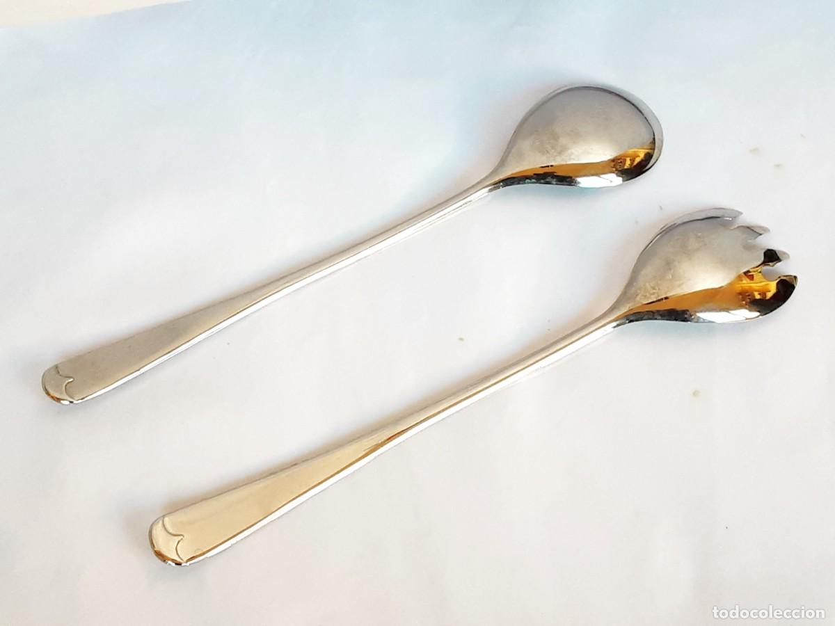 Antig&uuml;edades: CUBIERTOS ENSALADERA SILVER PLATED - Foto 2