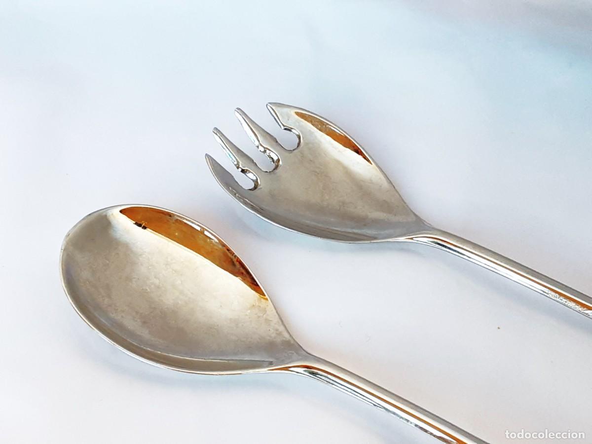 Antig&uuml;edades: CUBIERTOS ENSALADERA SILVER PLATED - Foto 3