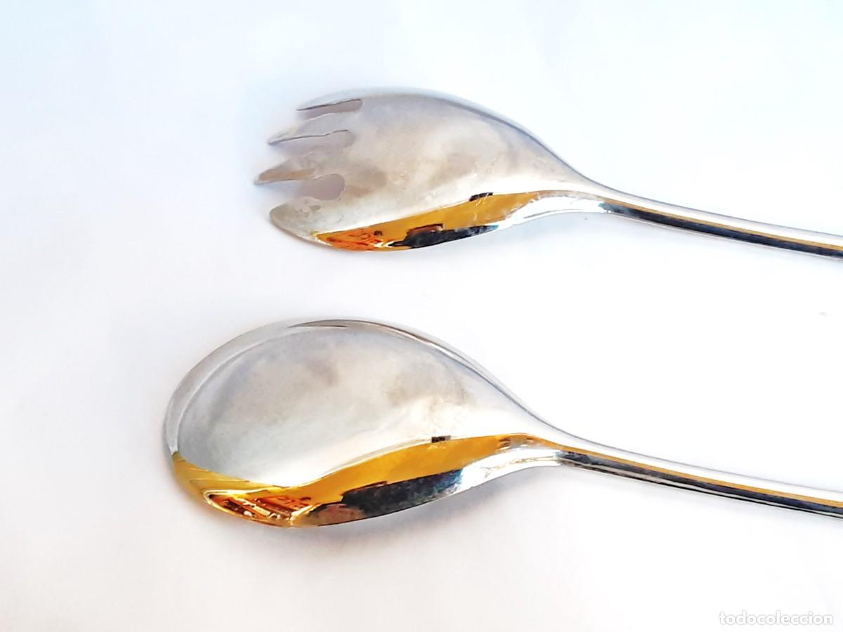 Antig&uuml;edades: CUBIERTOS ENSALADERA SILVER PLATED - Foto 5