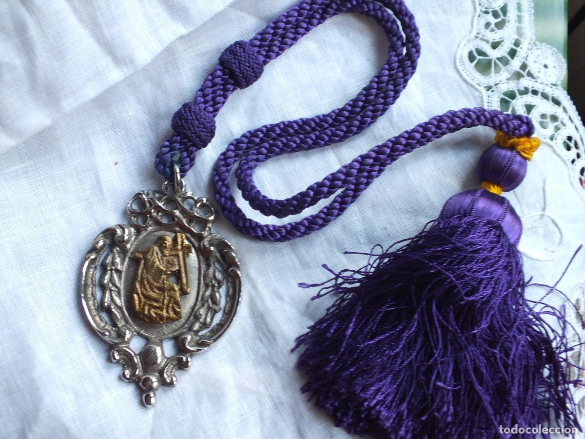 Antig&uuml;edades: MEDALLA MEDALLON CON CORDON JESUS DEL GRAN PODER - Foto 3